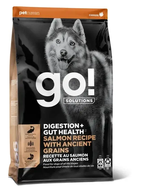 Go! Solutions Digestion + Gut Health Salmon with Ancient Grains Dry Dog Food, 22-lb