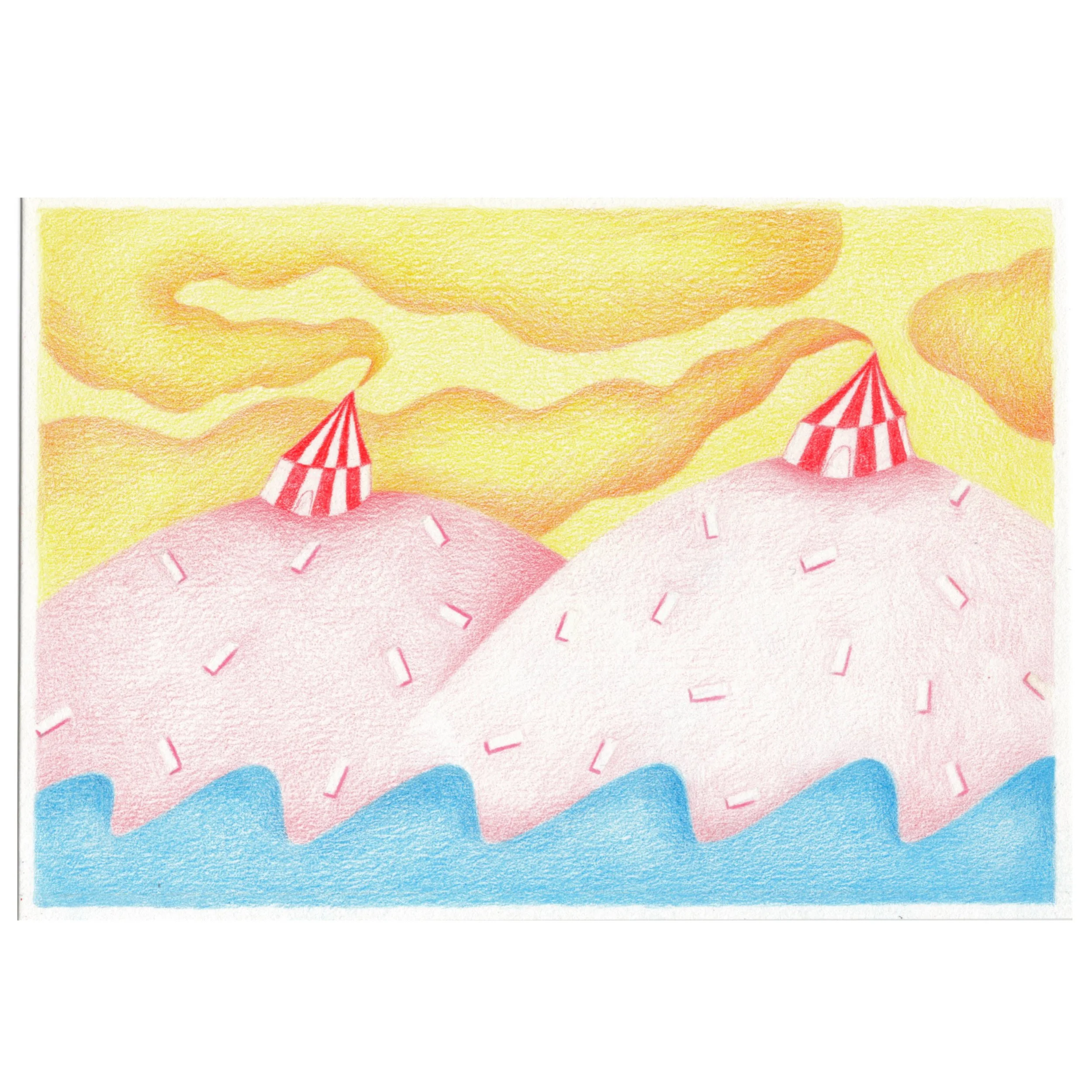 Hard to climb, 2026
Kailun Yang
5.5 × 7.5 in
Chalk pastel, colored pencil, graphite, and watercolor on paper