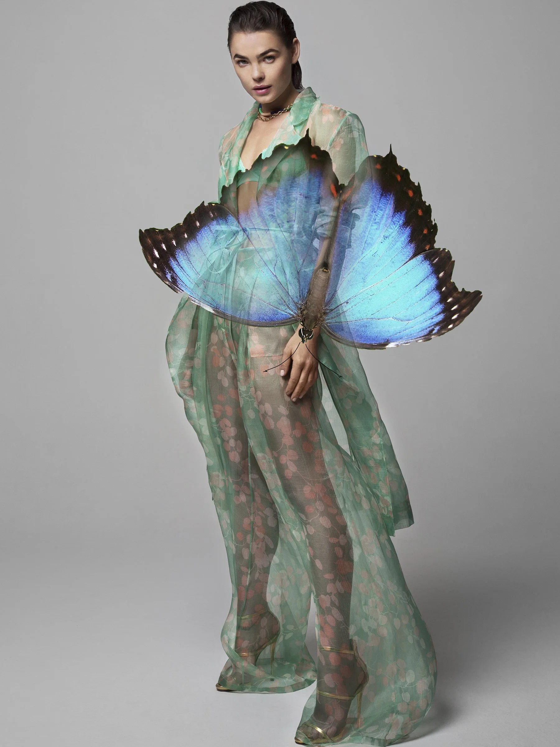 "The Cottingley Fairy"
Bambi Northwood-Blyth by Karl Simone and Inge Fonteyne for ELLE bg.