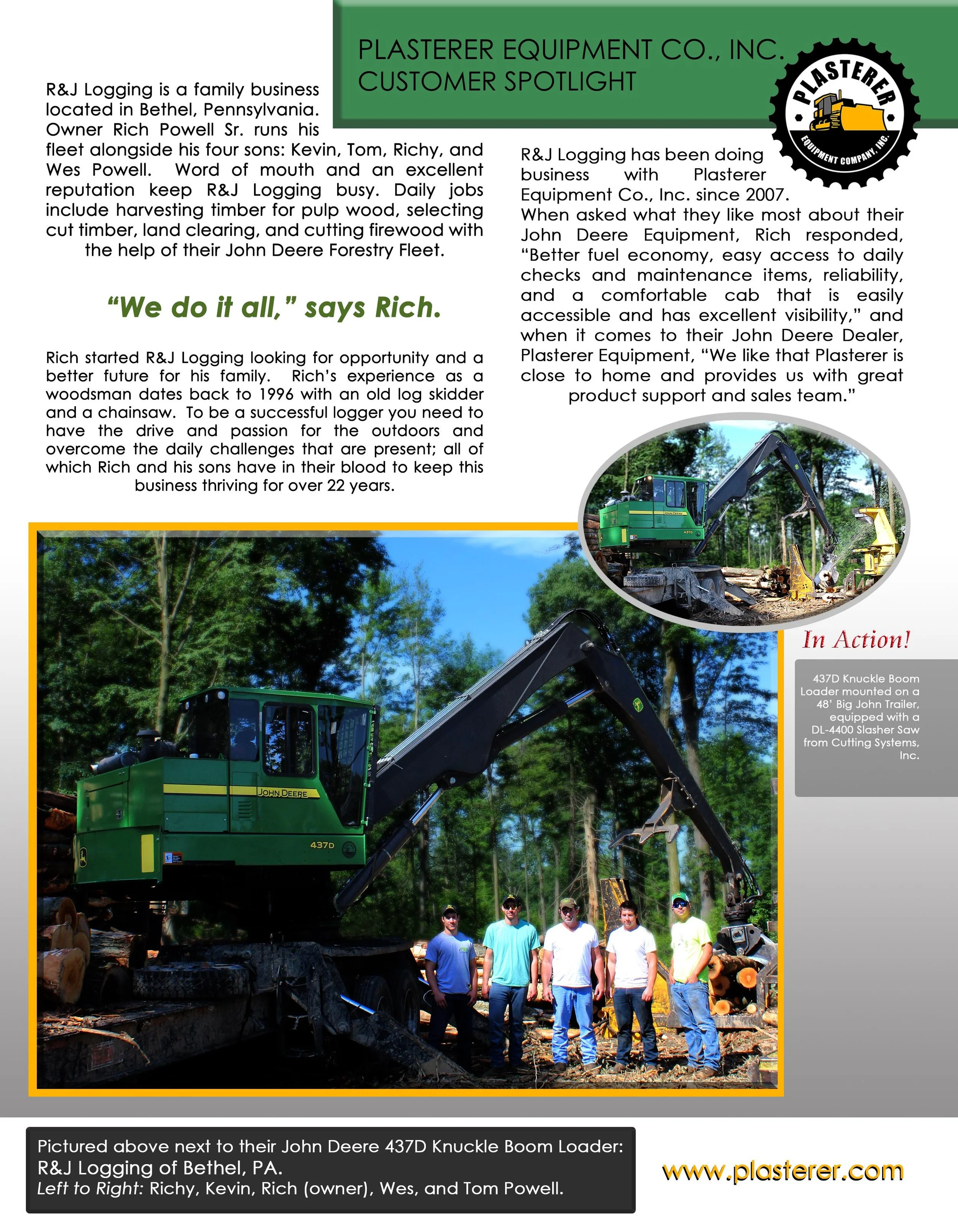 About R&J Logging — R&J Logging Inc.