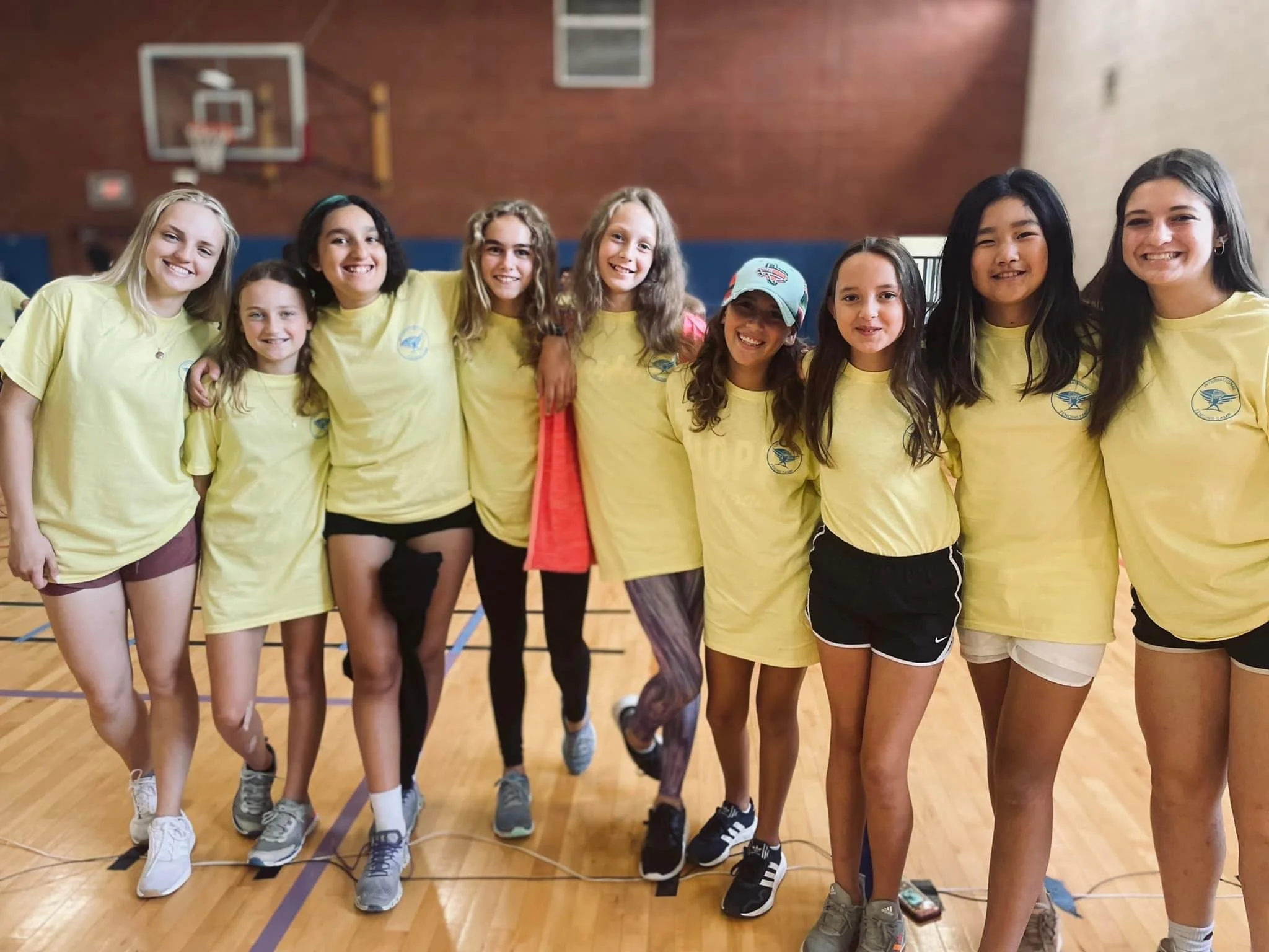 Allegro Girls with fellow international campers from Dynamo Fencing Center and Stamford Fencing Club at International Fencing Camp