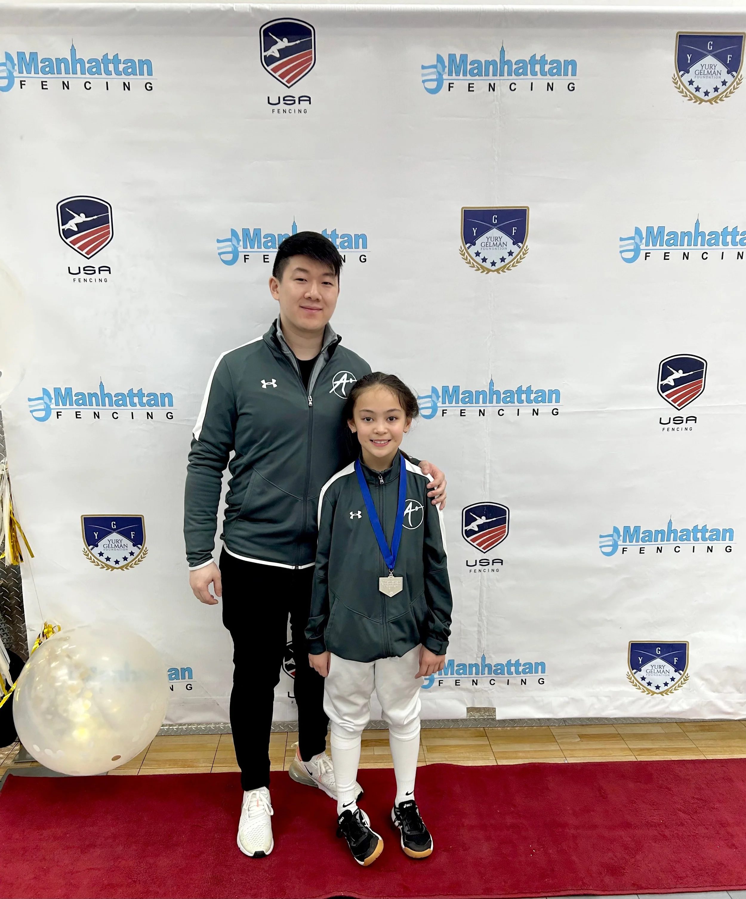 Jordanna Daniels and Coach Brian with a Silver Medal finish at the Manhattan Liberty Cup