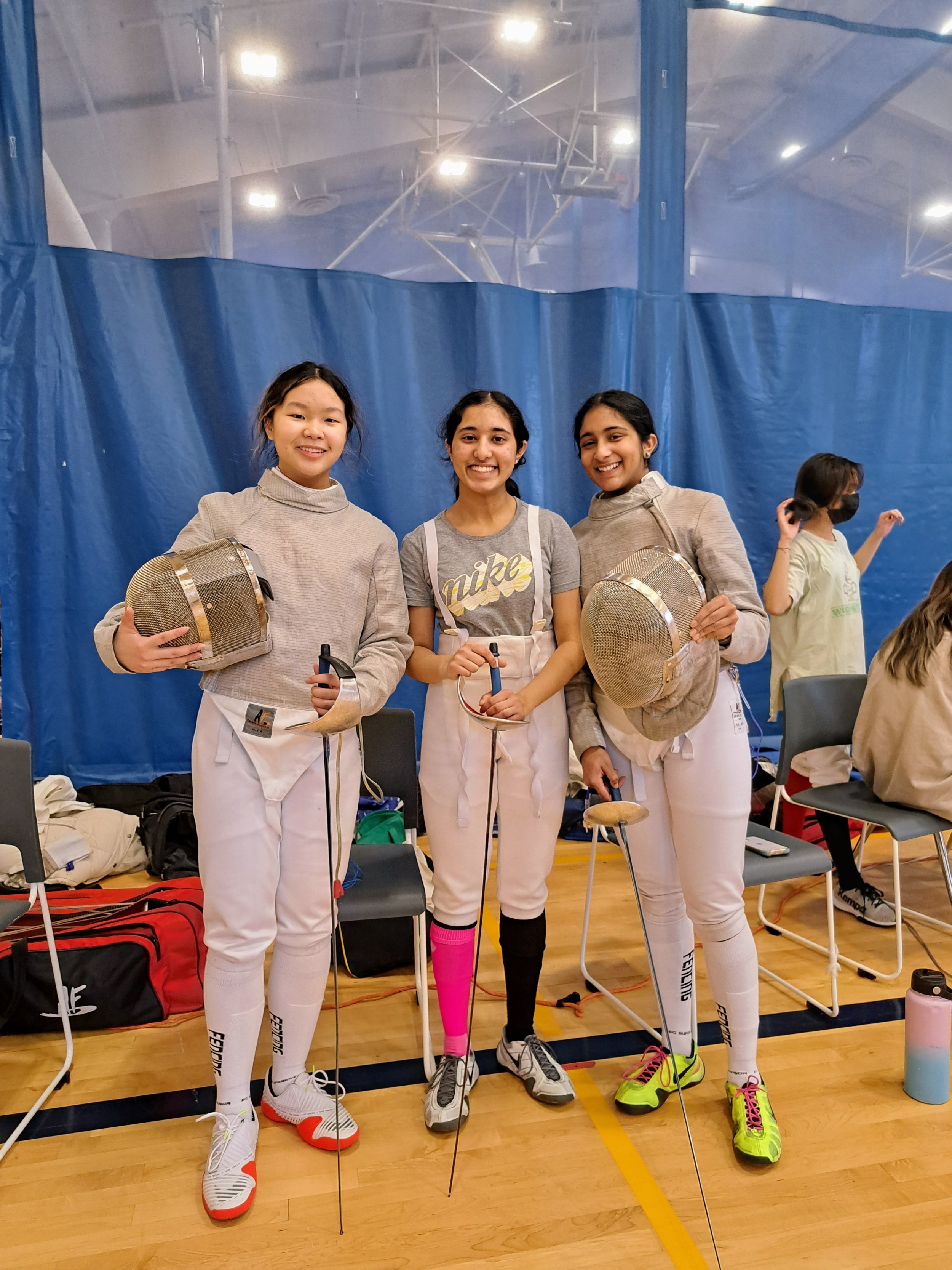Allegro and Syosset Fencers Alexa Lim, Anika Nayak, Esha Nayak