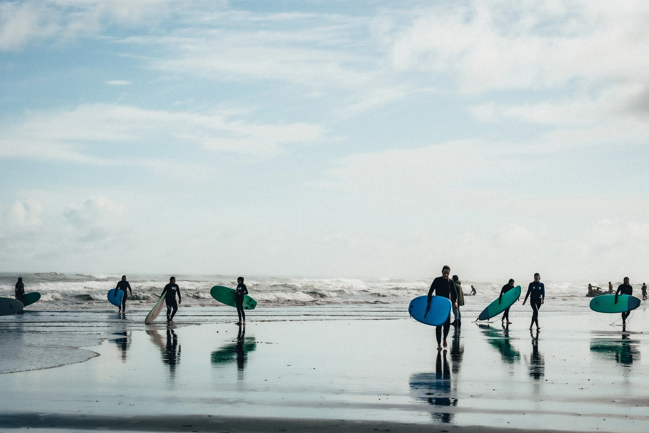 PIPI Pathways - lesson at the Sunset Beach (Port Waikato), May 2022