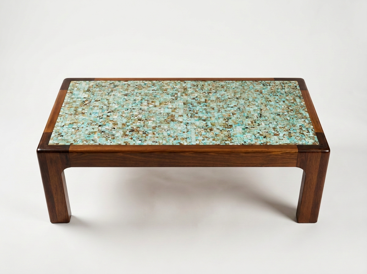 Turquoise with Cedar Base
