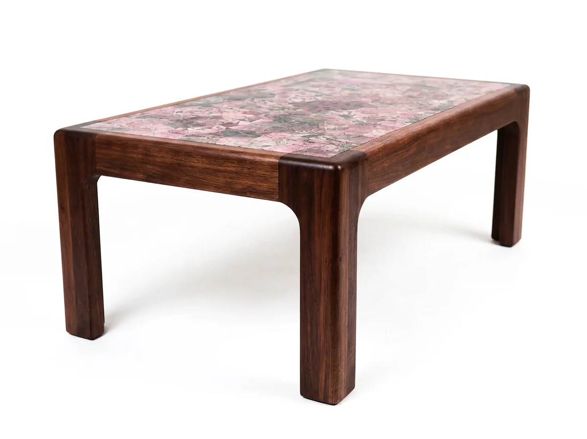 Rhodonite with Mahogany base