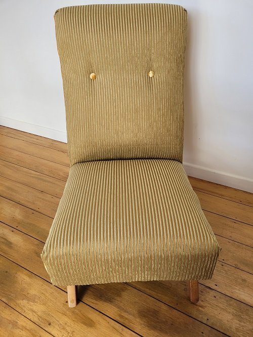 Green & Gold Stripped Nursing Chair