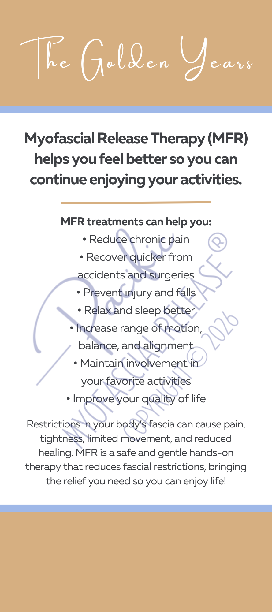 Golden Years Geriatrics - Front Side