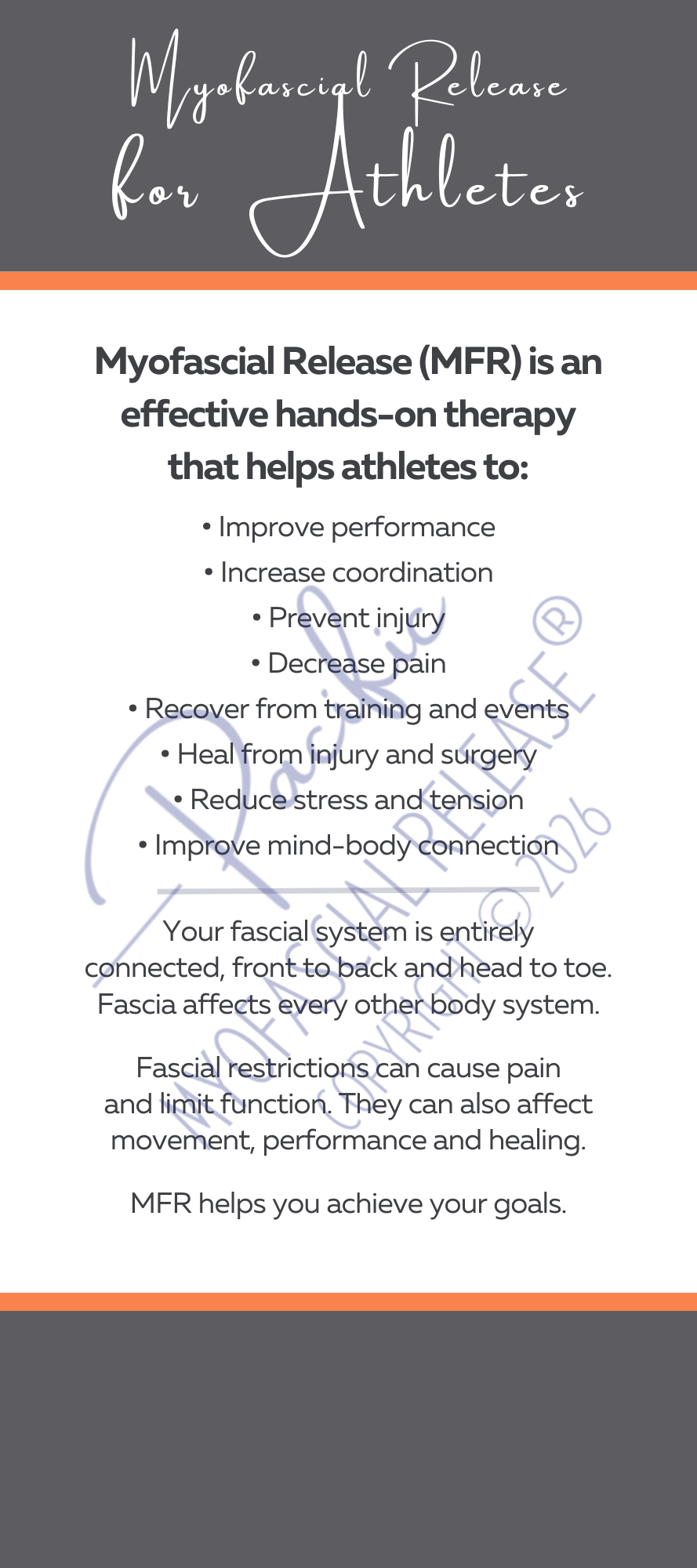 MFR for Athletes - Front Side