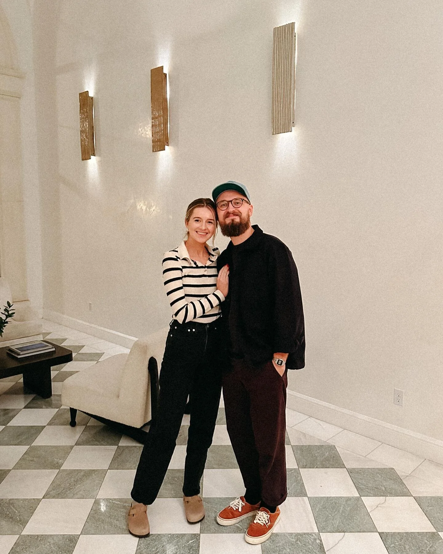 Started Mike&rsquo;s birthday festivities at the gorgeous @cara_hotel 😍 love celebrating you @michaelderjabin !