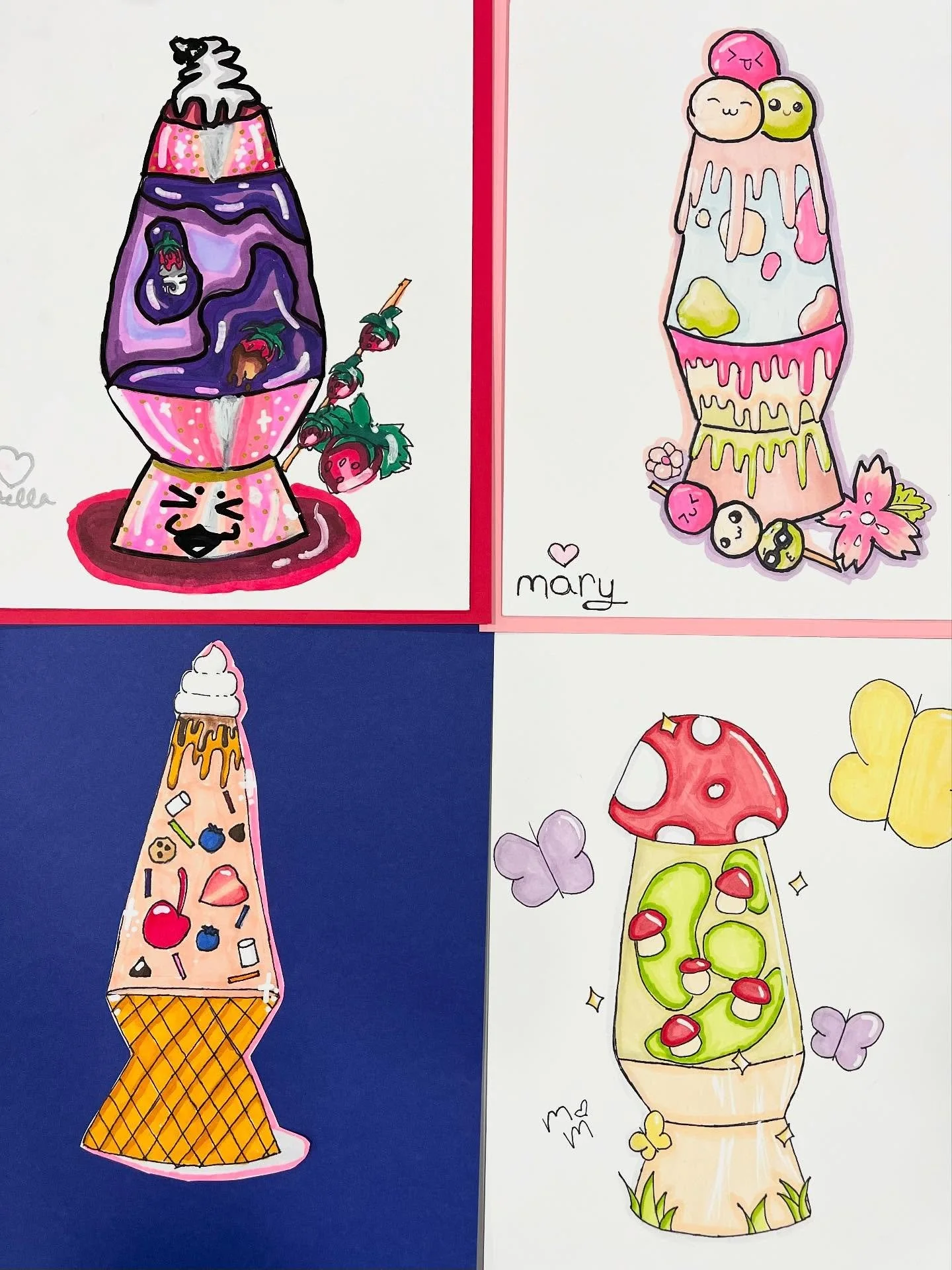 Themed Lava Lamps from our week of &ldquo;Kawaii&rdquo; Art Camp!! We look forward to more creative drawing projects like this when Fall Session starts! Students ages 10-14 are invited to join our &ldquo;Studio Art: Drawing&rdquo; class, the ideal pl