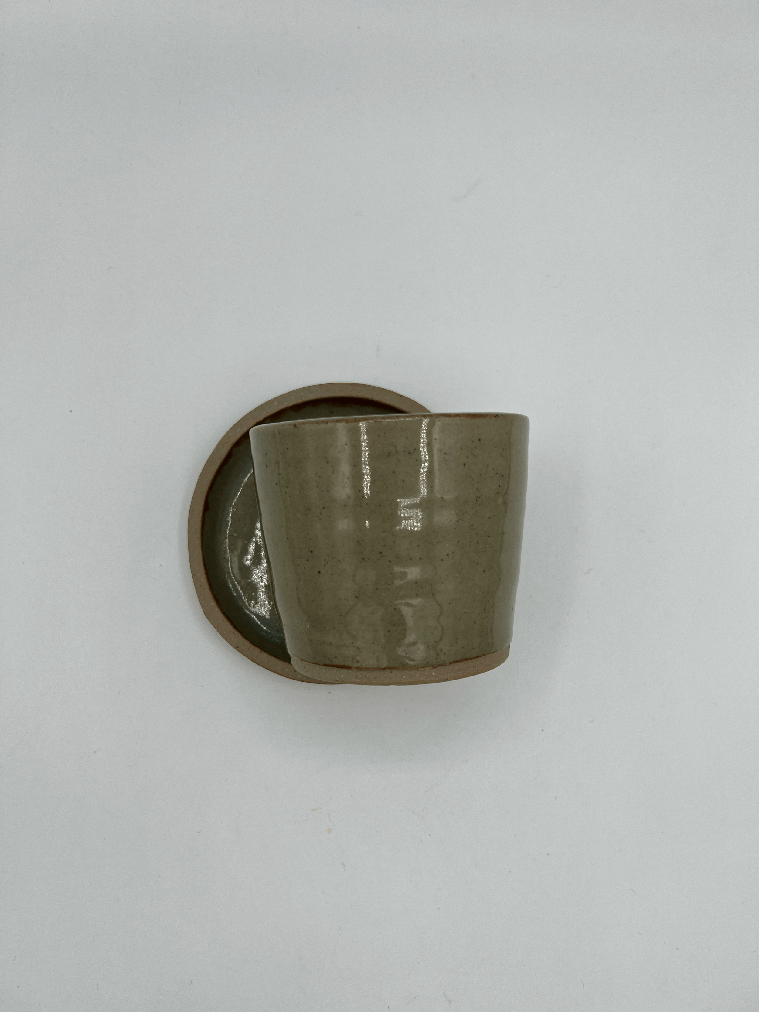 Cup + Coaster Set: OLIVE