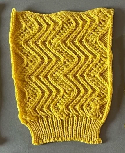Swatch made with Racking technique