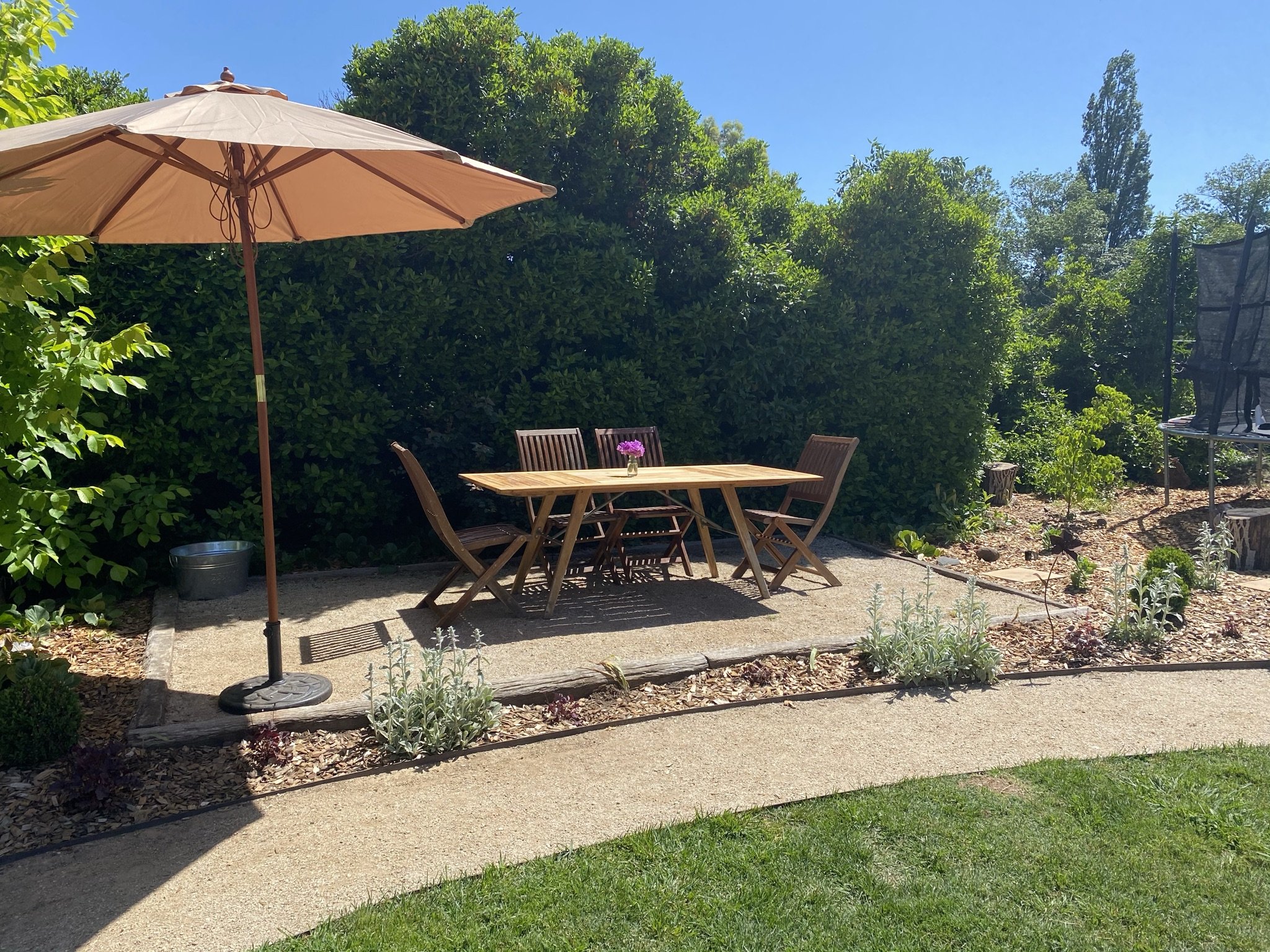 serenity garden design orange - outdoor entertaining, outdoor furniture, outdoor umbrella, outdoor dining