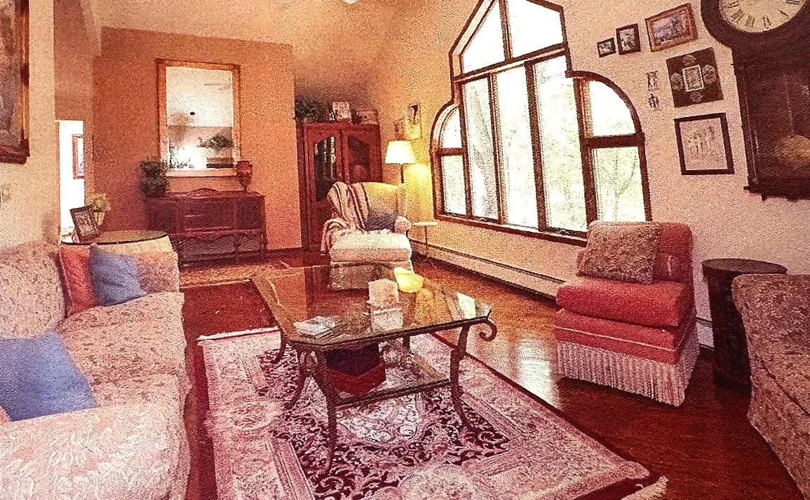 Living room furnished with a custom sofa handcrafted by Antonio Zeolla.