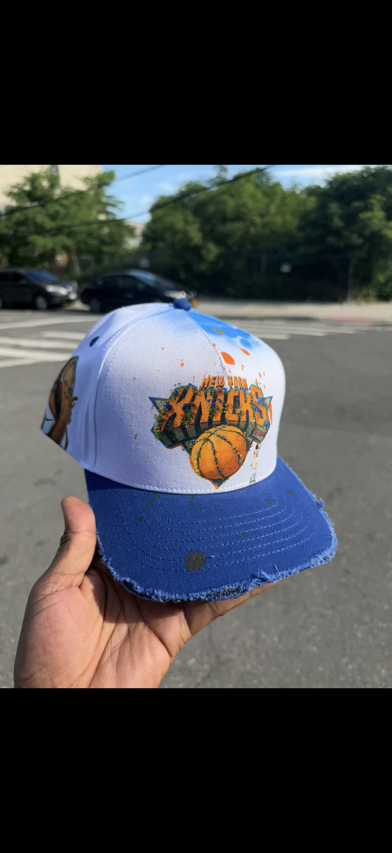 Knicks hat “blue brim” snapback