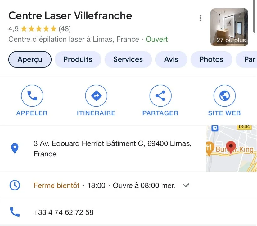 Avis clients — Centre Laser Villefranche l Épilation définitive au