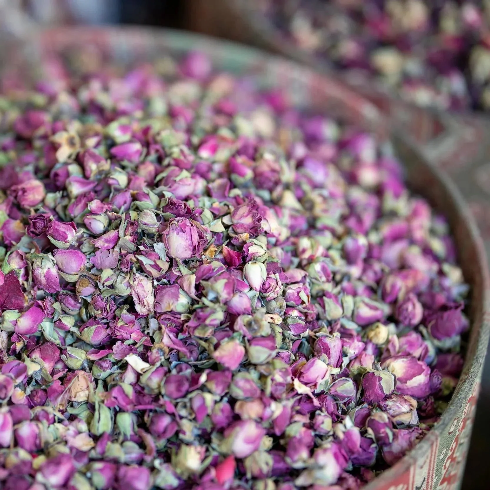 Dried rose petals