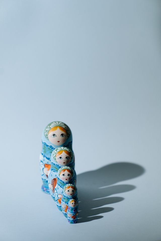 Russian matroschkas in a row