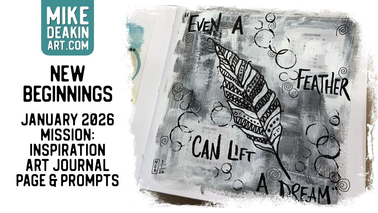 January 2026 Mission: Inspiration Art Challenge Page &amp; Prompts.