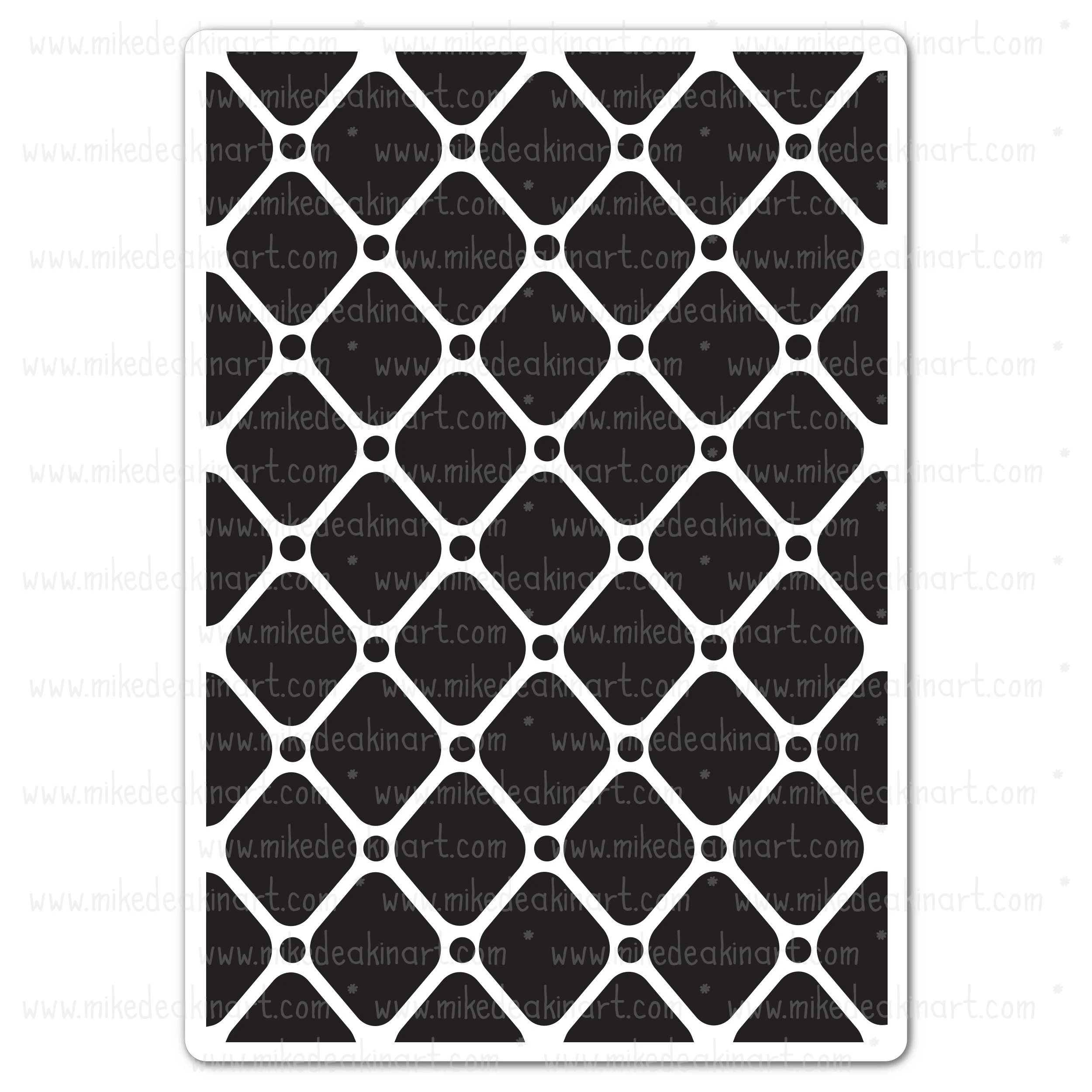 Fishnet 5.5" x 8" Stencil