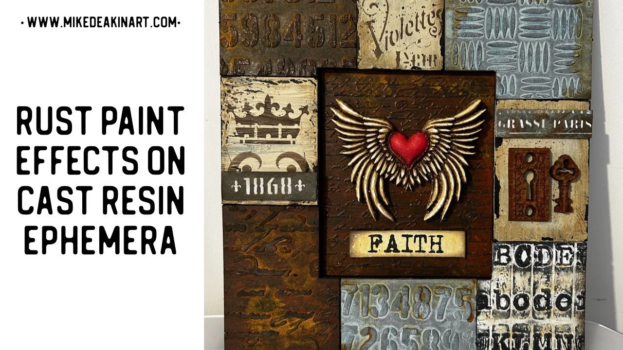 Rust Paint Effects on Cast Resin Ephemera. — Mike Deakin Art