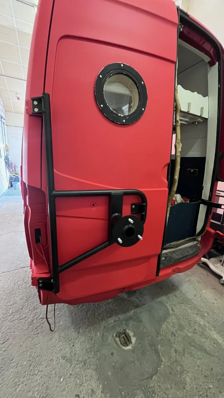 VW Red Crafter sprinter restoration full respray quirky campervan motorhome - 125 of 170.jpeg