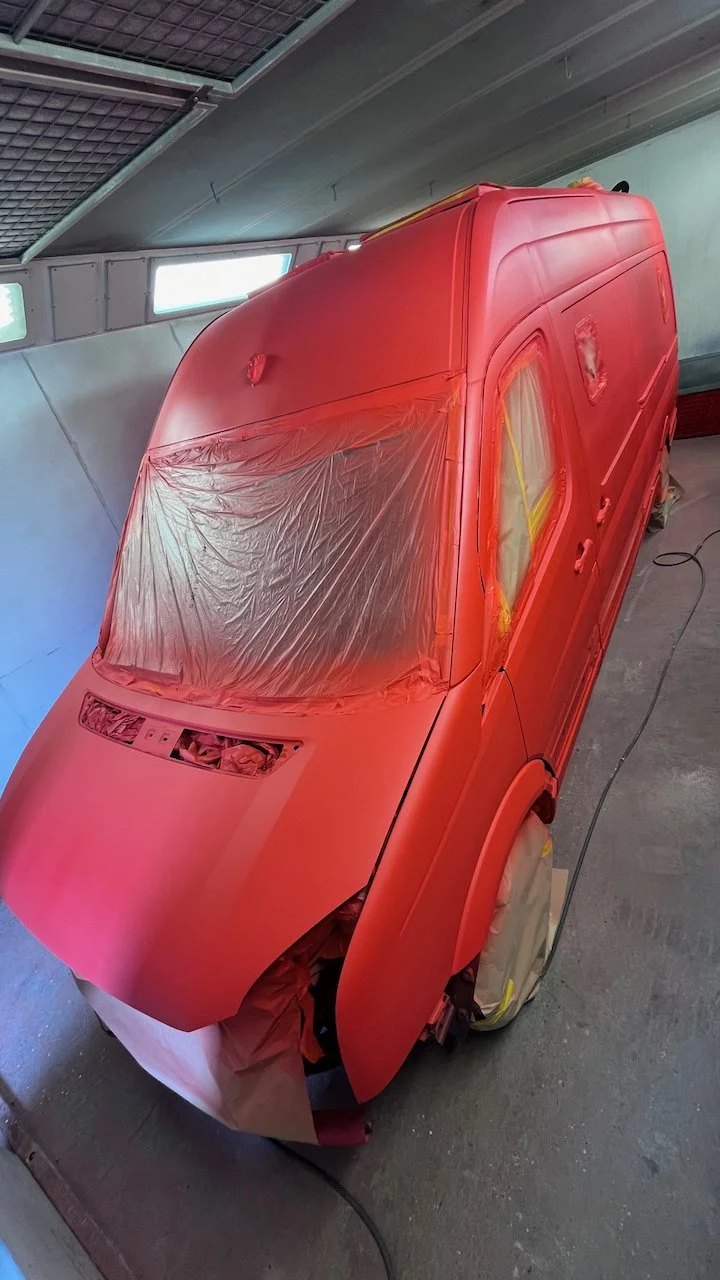 VW Red Crafter sprinter restoration full respray quirky campervan motorhome - 118 of 170.jpeg