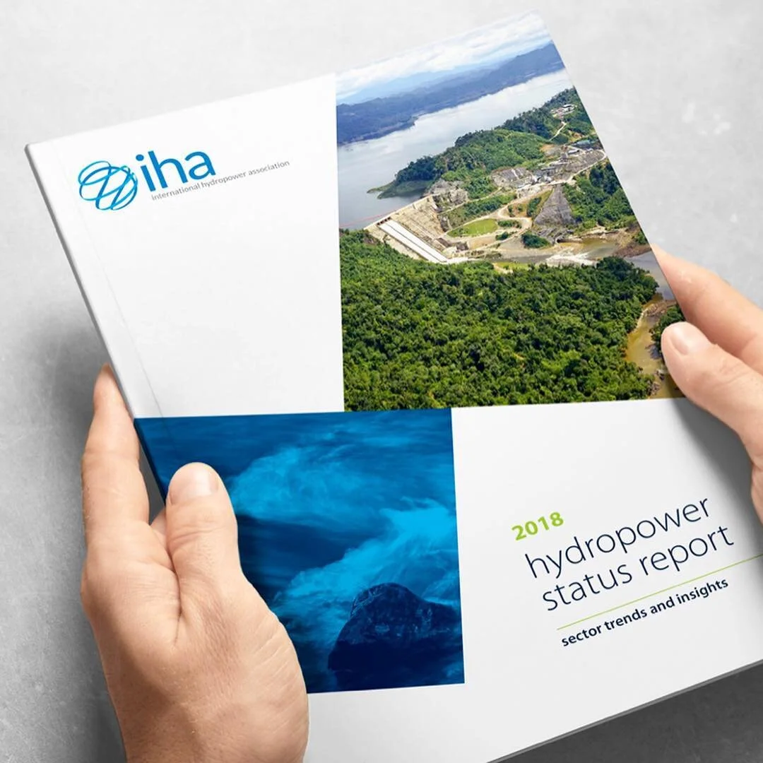 Great little project from last year, where we created a printed report and series of infographics for the International Hydropower Association