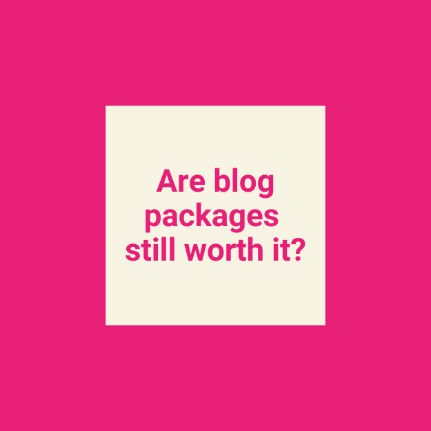 Are blog packages still worth it?