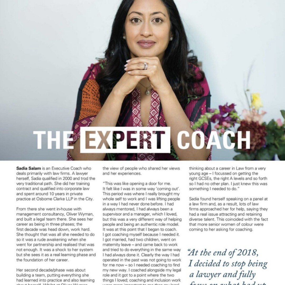 Lovely to be featured in the City Solicitor Magazine as an &ldquo;Expert Coach helping the legal profession&rdquo;.

There was a time when I thought I didn&rsquo;t have a story to share, now having shared my story so many times, heard from others how