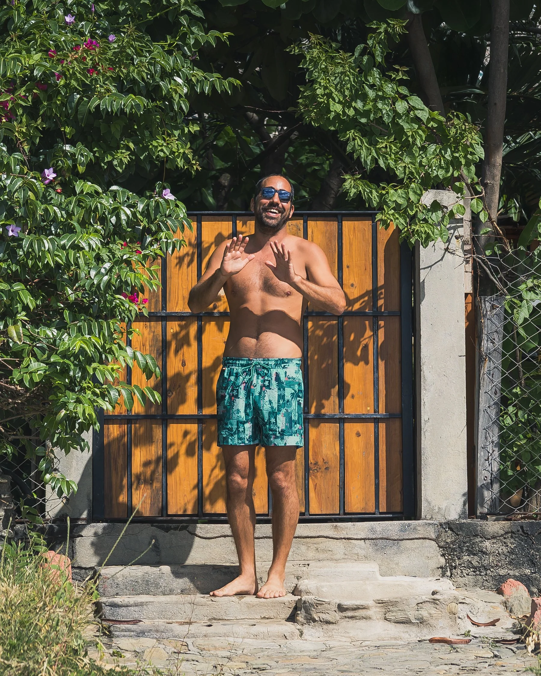 Comfort Liner Volley Swimsuit - Blue, white, pink