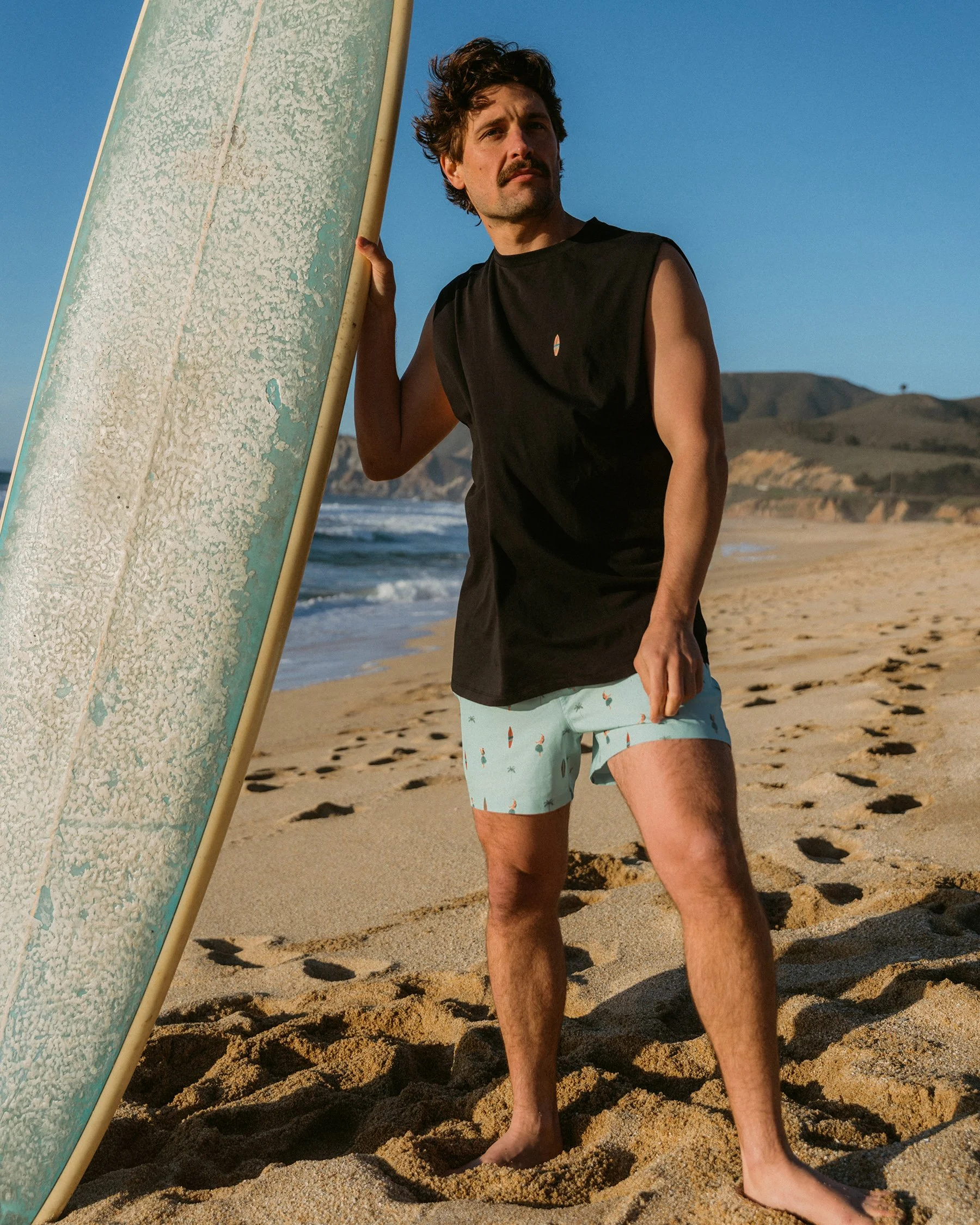 Surfboard Crewneck Tank Top