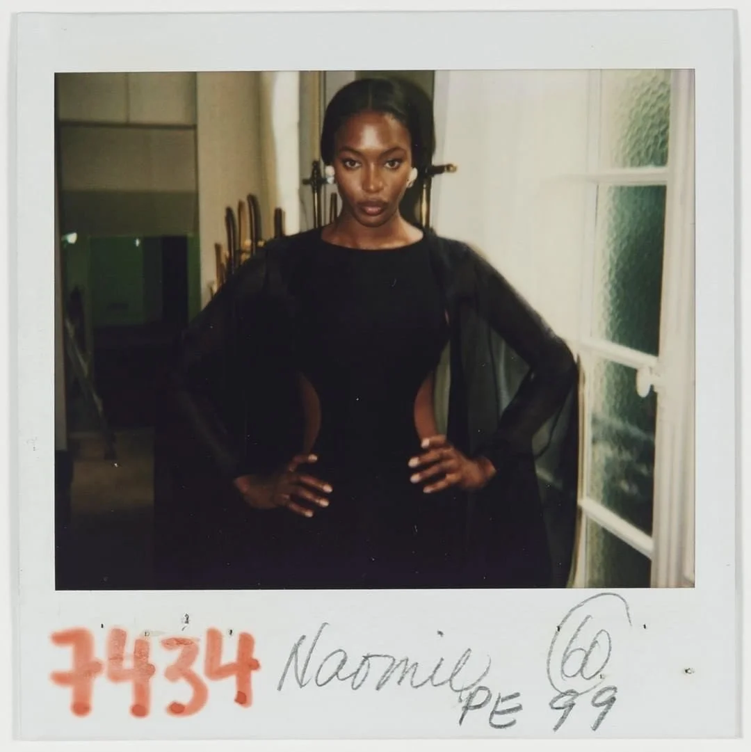 Polaroids from a 1990s Yves Saint Laurent fashion show featuring icons Naomi Campbell, Khadija Adams, and Amalia Vairelli. True timeless beauty captured off the runway.⁠
⁠
@naomi @khadijaadamismail @amaliavairelli