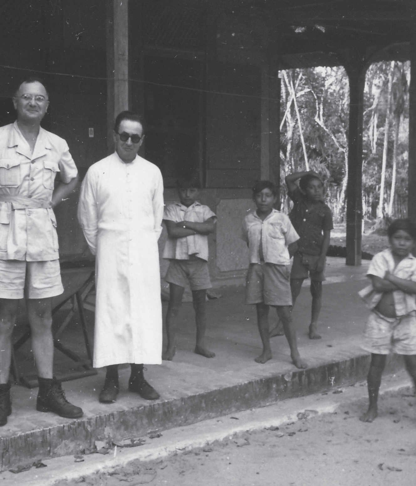 The "home" of Iracoubo, in the north of Guiana, in the 1950s. BACKGROUND OF ARNAULD HEURET