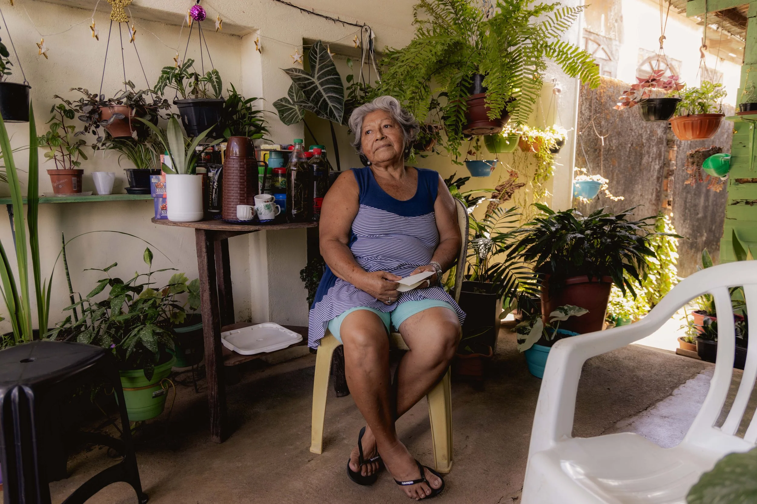  Cristína. Member of the Kali’na people, her family fled French Guiana to escape from the atrocities of the residential school her mother and grand mother were parts of. She now lives in Oiapoque, a brazilian town across the French-Brazil border wher