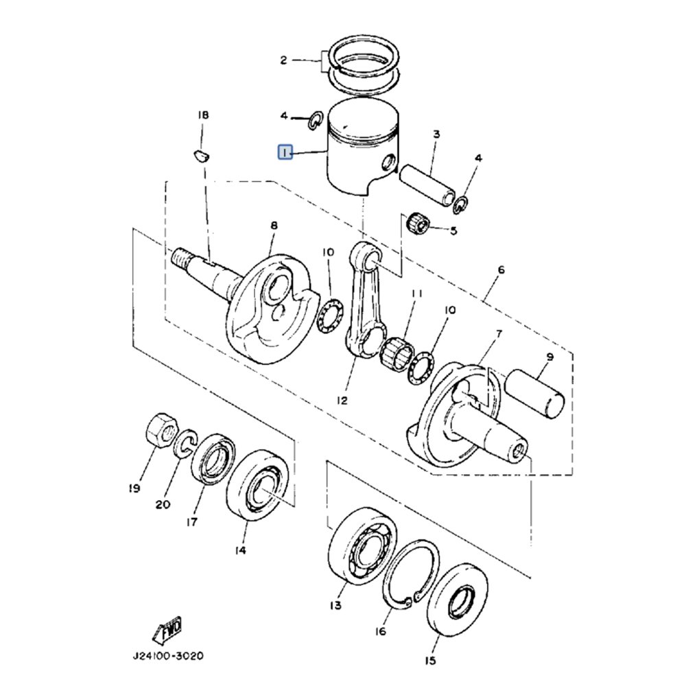 Yamaha Gas 4-Cycle Piston Ring Set (Models G11-G20 Yamaha Gas 4-Cycle Piston Ring Set (Models G11-G20