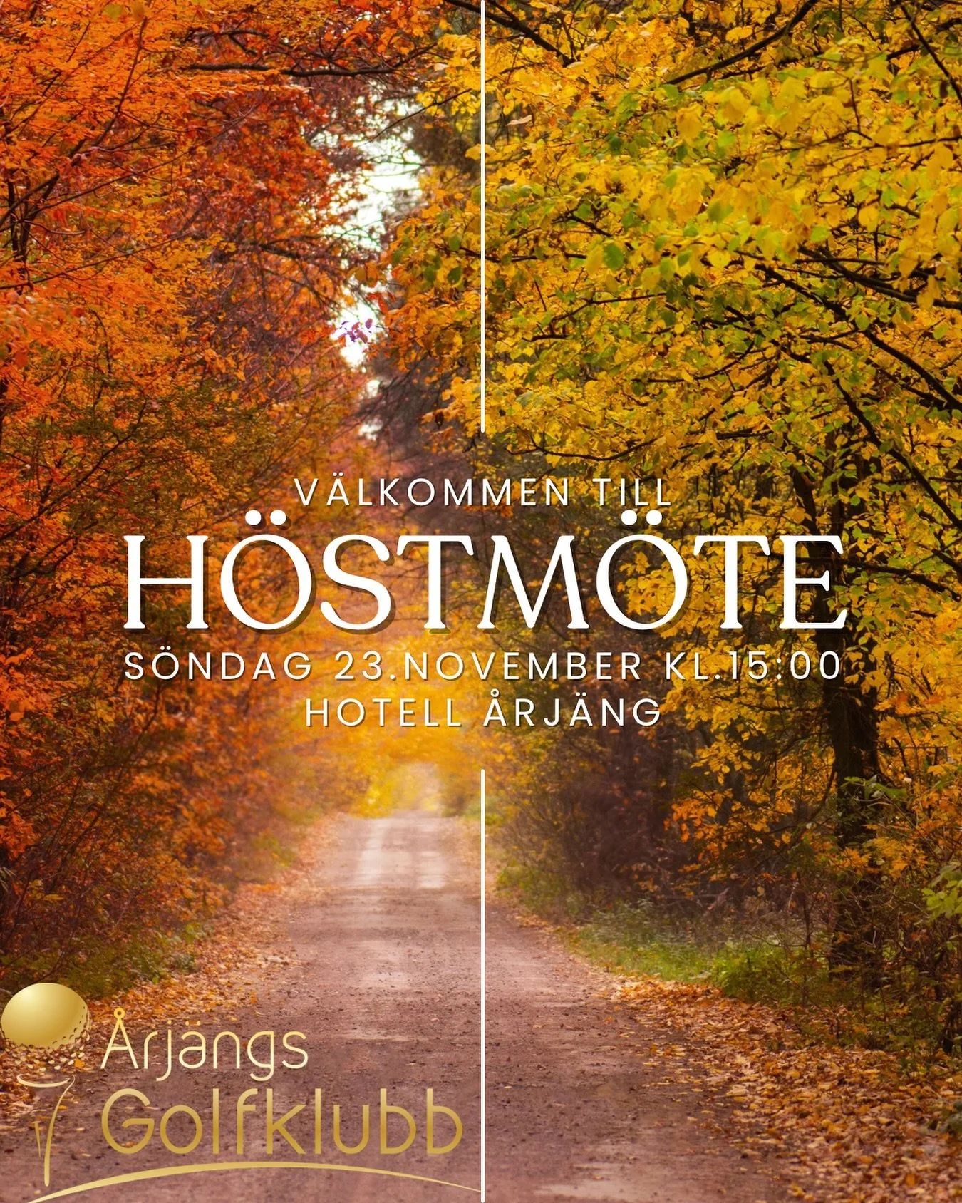 Vi v&auml;lkomnar alla medlemmar till H&ouml;stm&ouml;te S&ouml;ndag 23.November kl.15:00 p&aring; Hotell &Aring;rj&auml;ng. 
Val av styrelse och prisutdelning f&ouml;r KM 2025 😊⛳️🏌️&zwj;♂️