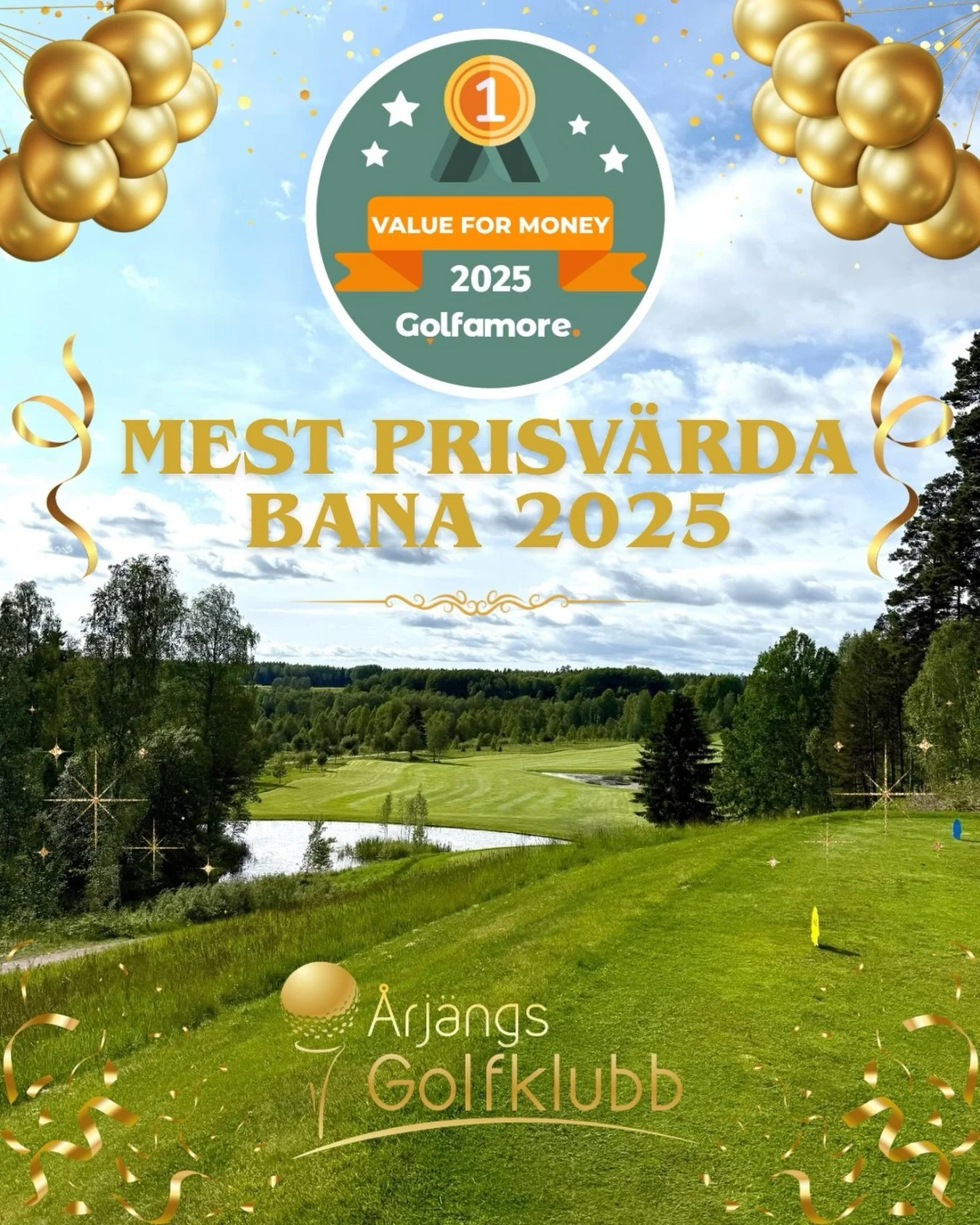 Vi p&aring; &Aring;rj&auml;ngs GK vet naturligtvis sj&auml;lva v&auml;rdet av v&aring;r fina bana ute i den V&auml;rml&auml;ndska storslagna naturen. 
Men vi &auml;r otroligt stolta och glada &ouml;ver att s&aring; m&aring;nga g&auml;ster som bes&oum