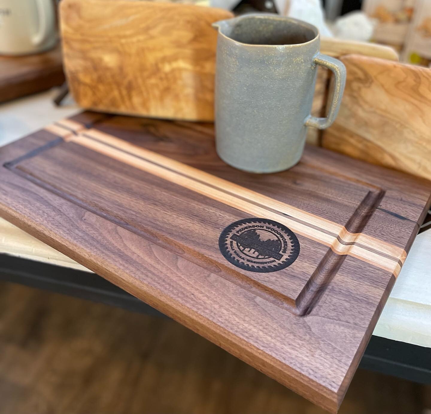 I&rsquo;m so proud to carry Chad Patterson&lsquo;s beautiful cheeseboards made right here in Walla Walla! @pederson.woodworking