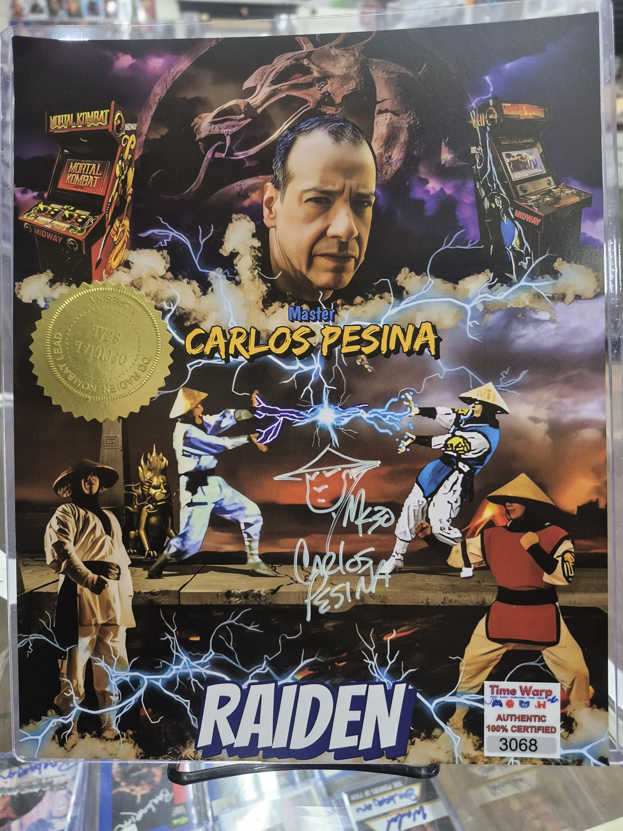 Carlos Pesina Autographed Raiden 8x10 Photo Print