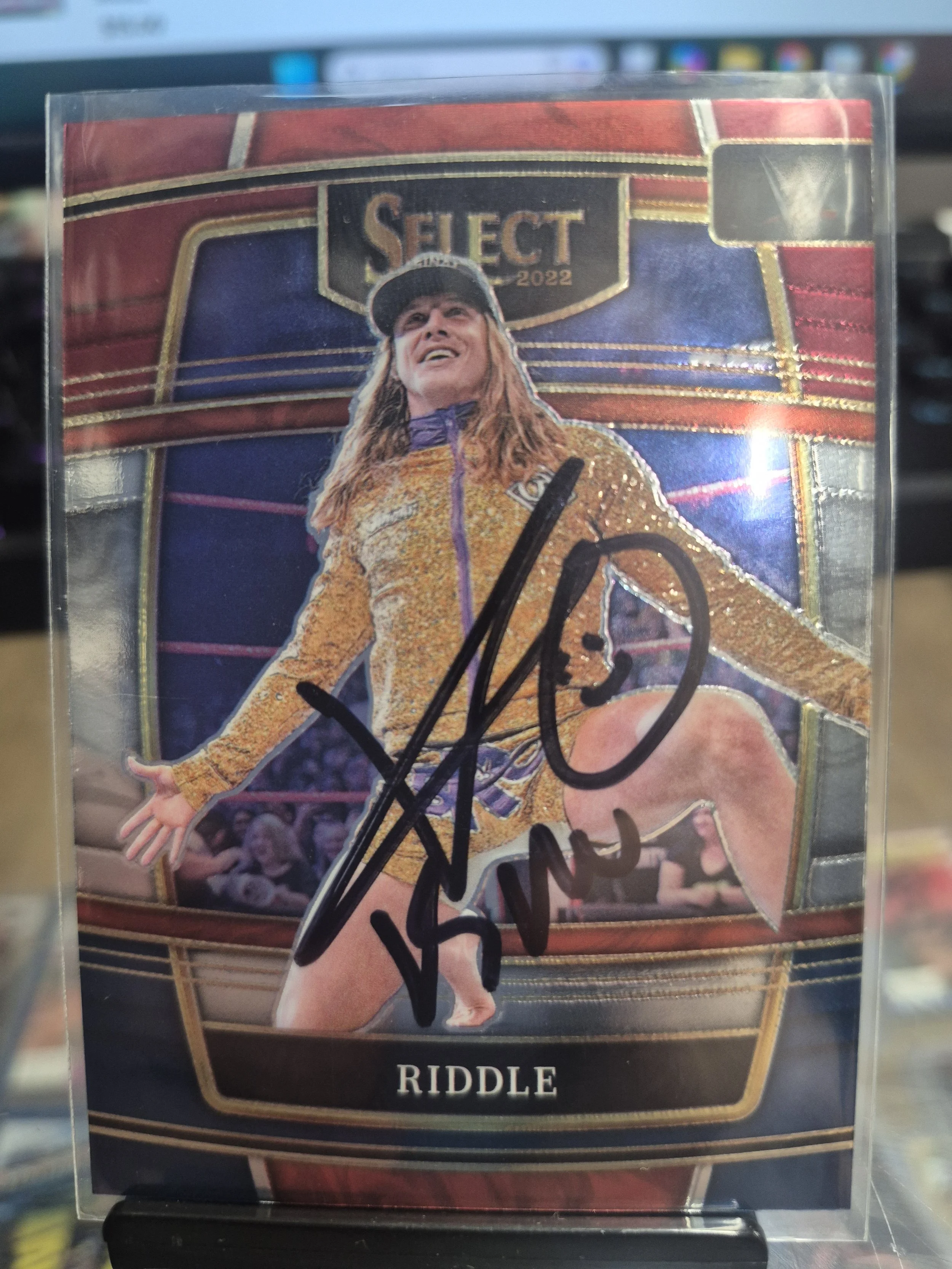 Matt Riddle Autographed Panini Select WWE Trading Card