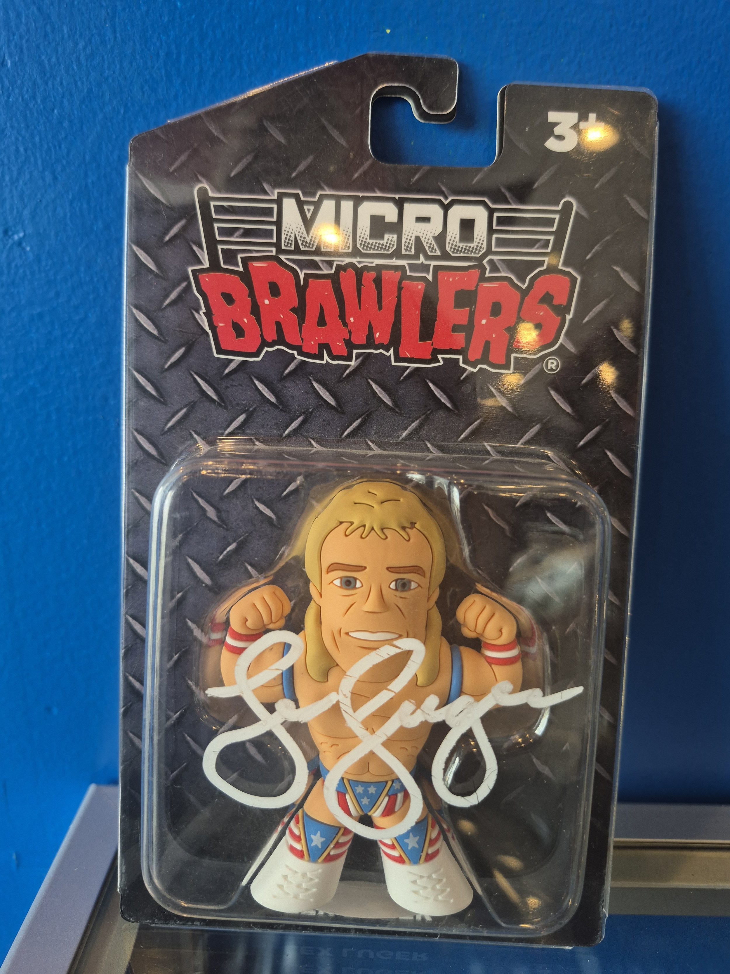 Lex Luger Autographed Micro Brawler