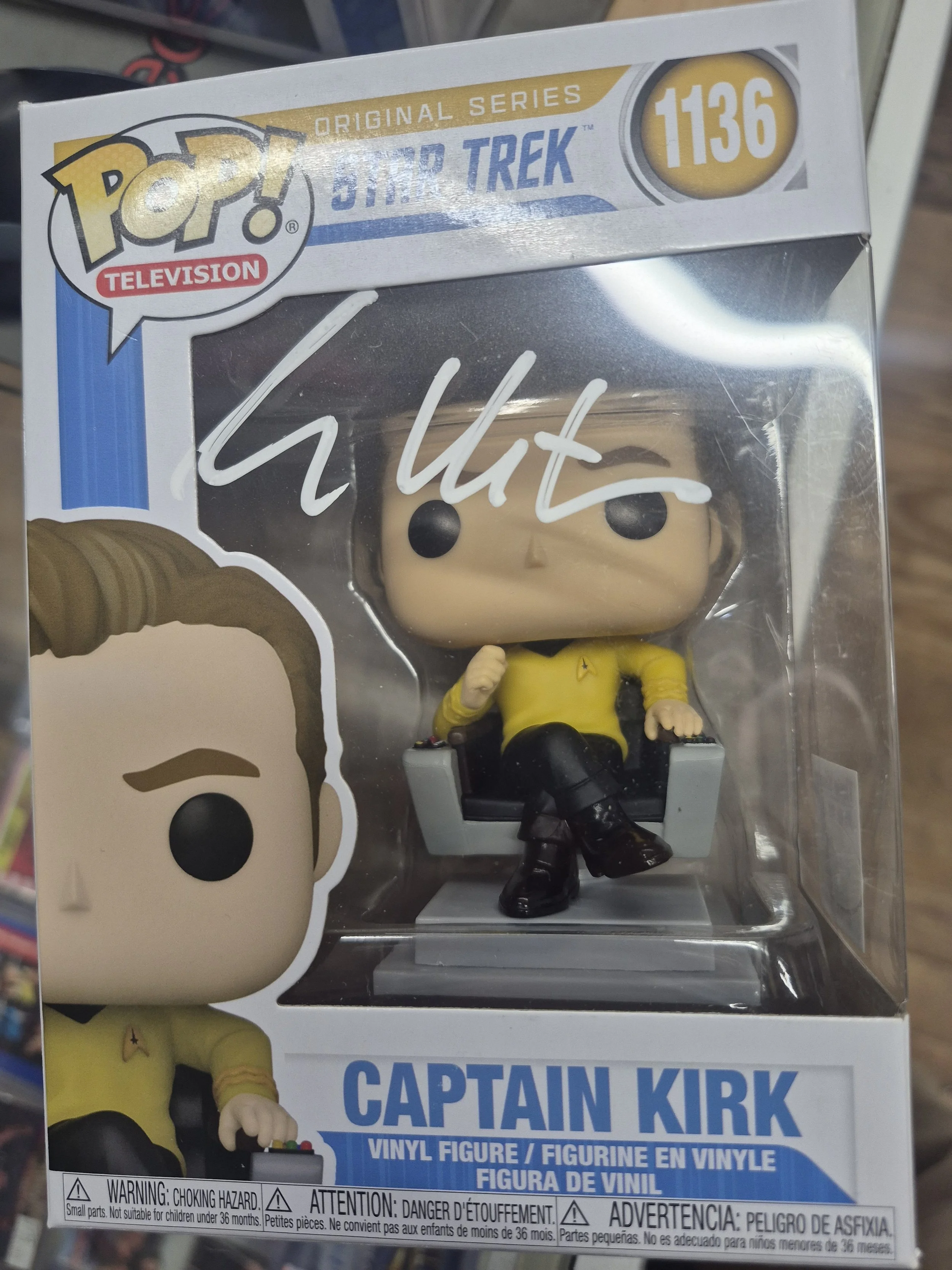 William Shatner Autographed Captain Kirk Funko Pop