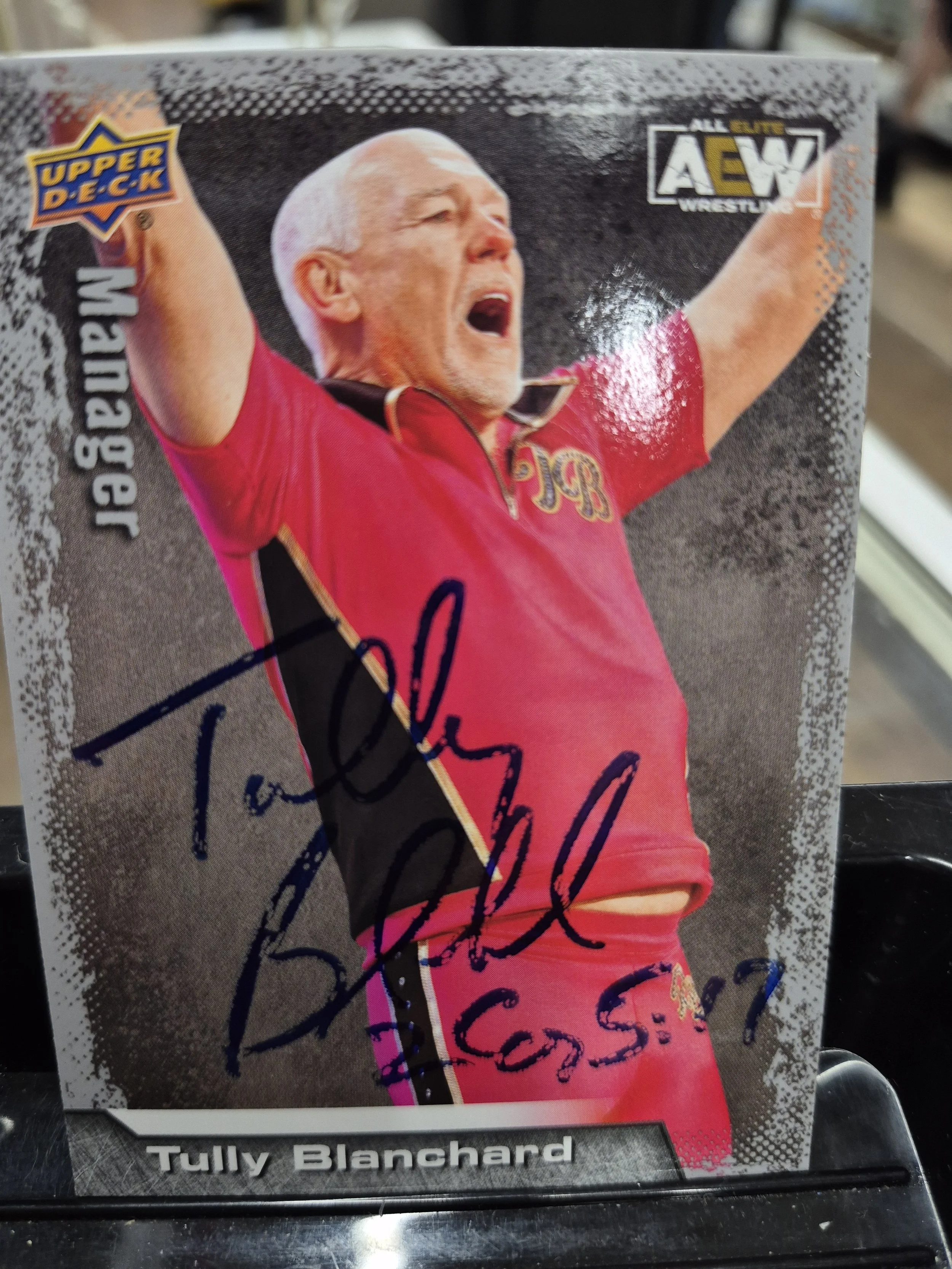 Tully Blanchard Autographed Upper Deck AEW Manager Trading Card