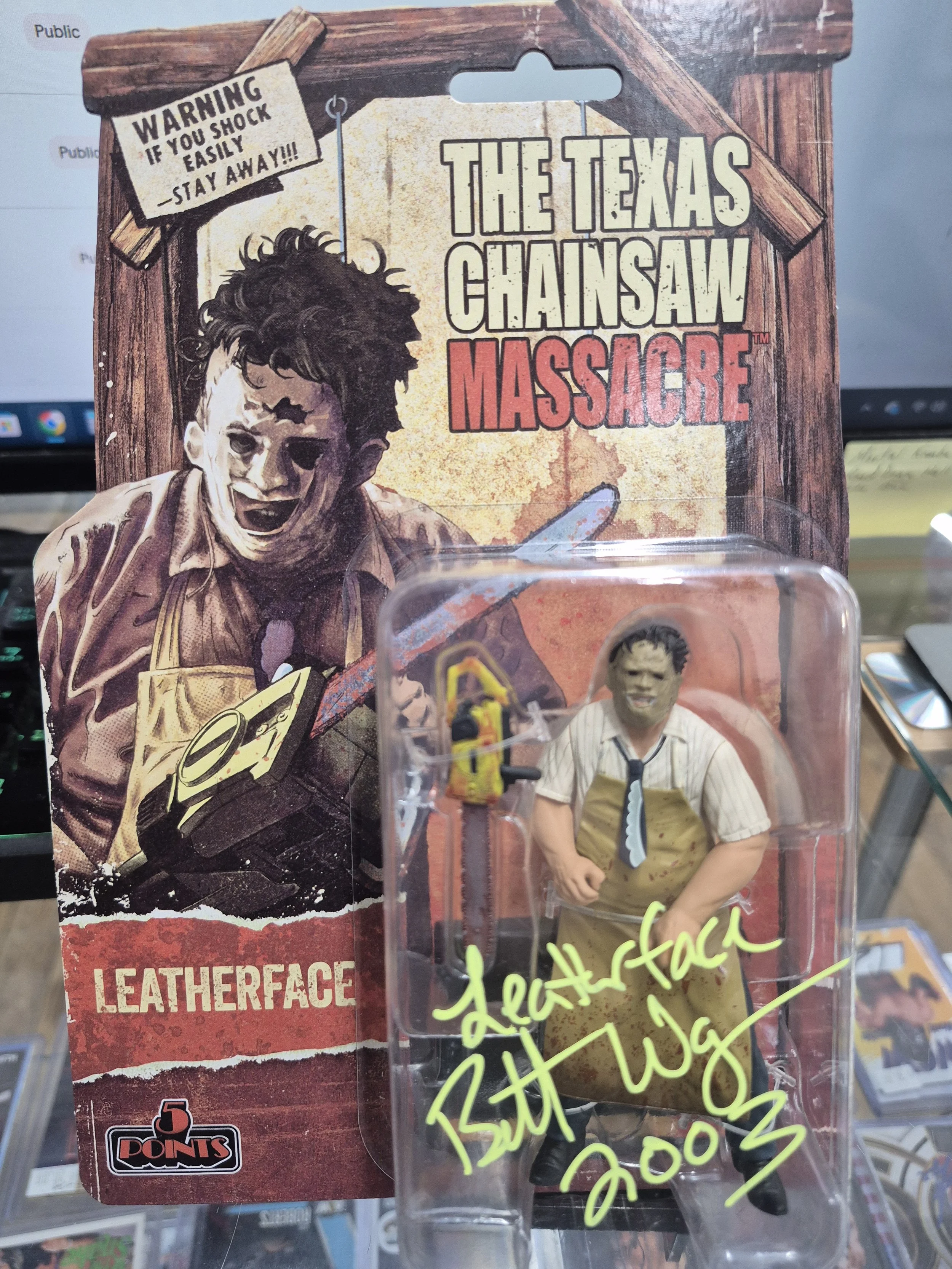 Brett Wagner Autographed Leatherface 5 Points Action Figure