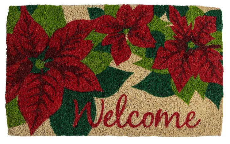 WILLIAMSBURG Winter Wishes Handwoven Coconut Fiber Doormat
