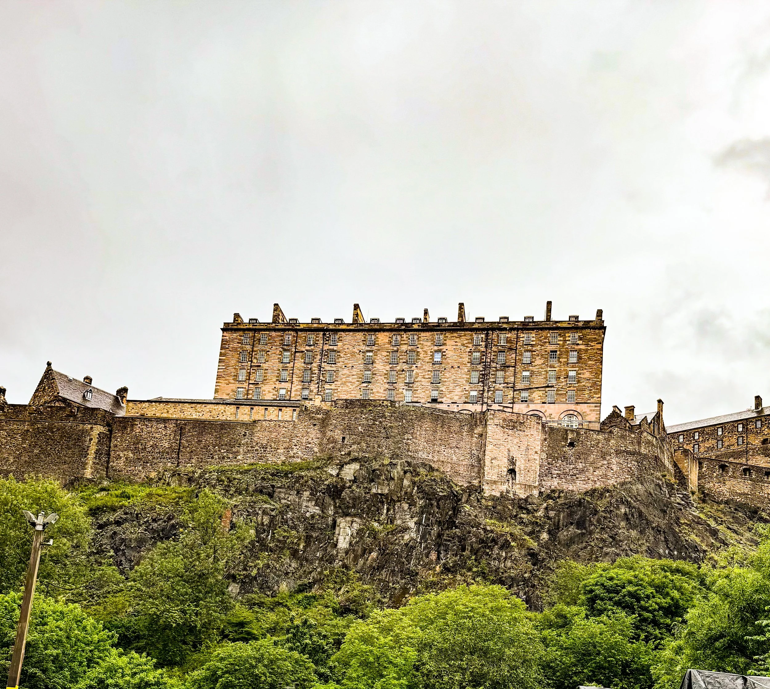 Edinburgh Castle on a rainy day