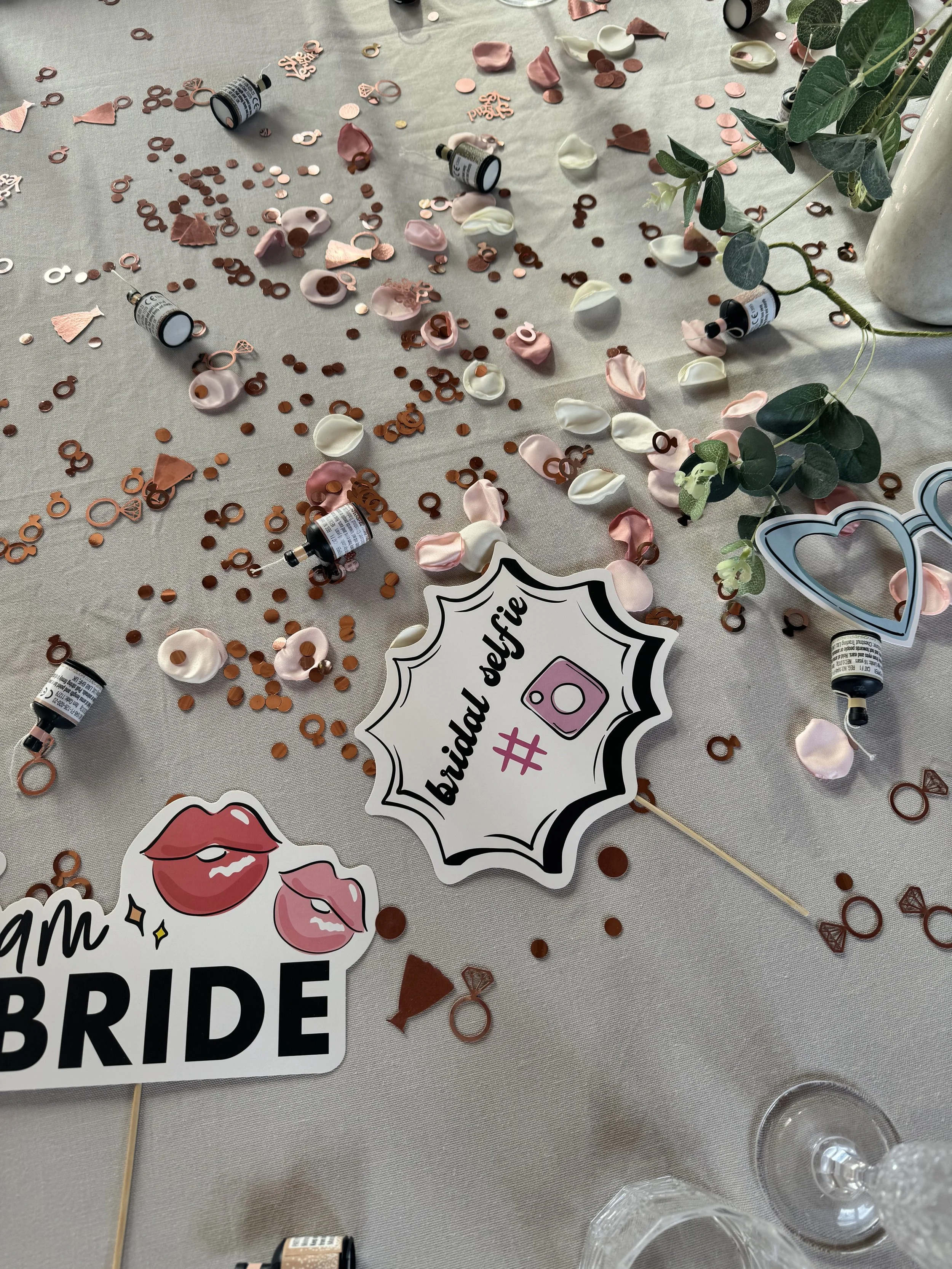 A table in 'The Hen House' Party Room decorated for a Hen Do