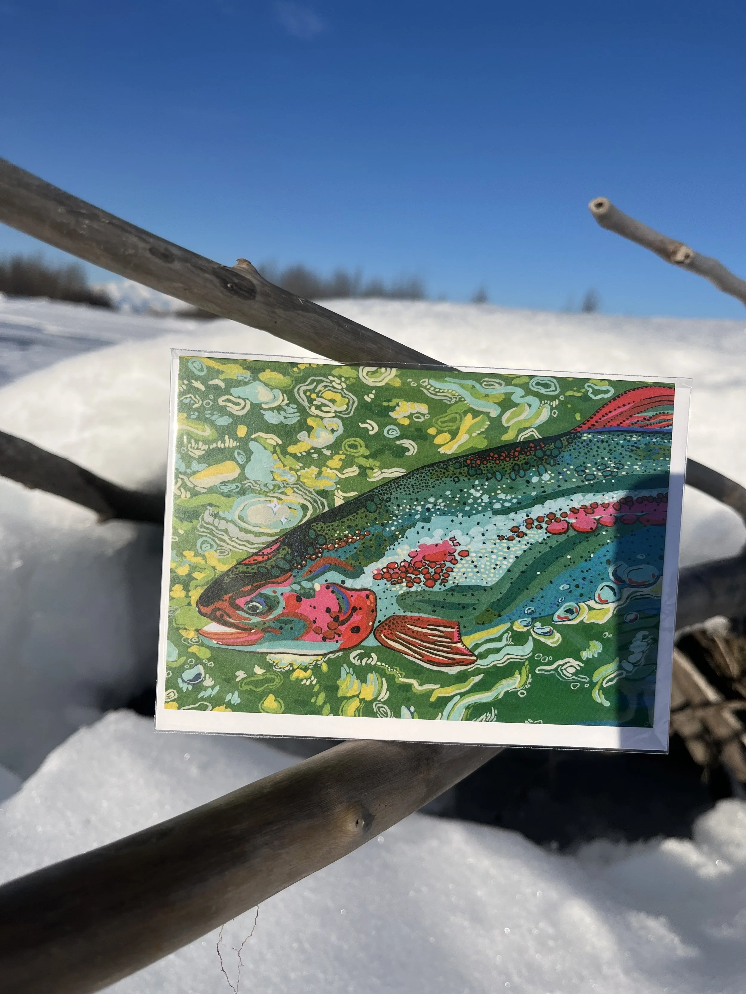Rainbow Trout Greeting Card